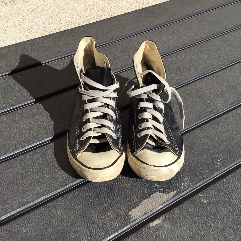 Converse Black and White High-Tops Vintage USA 7.5 Men’s used conditions